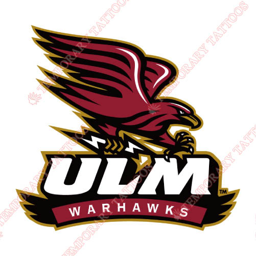 Louisiana Monroe Warhawks Customize Temporary Tattoos Stickers NO.4822